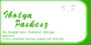 ibolya paskesz business card